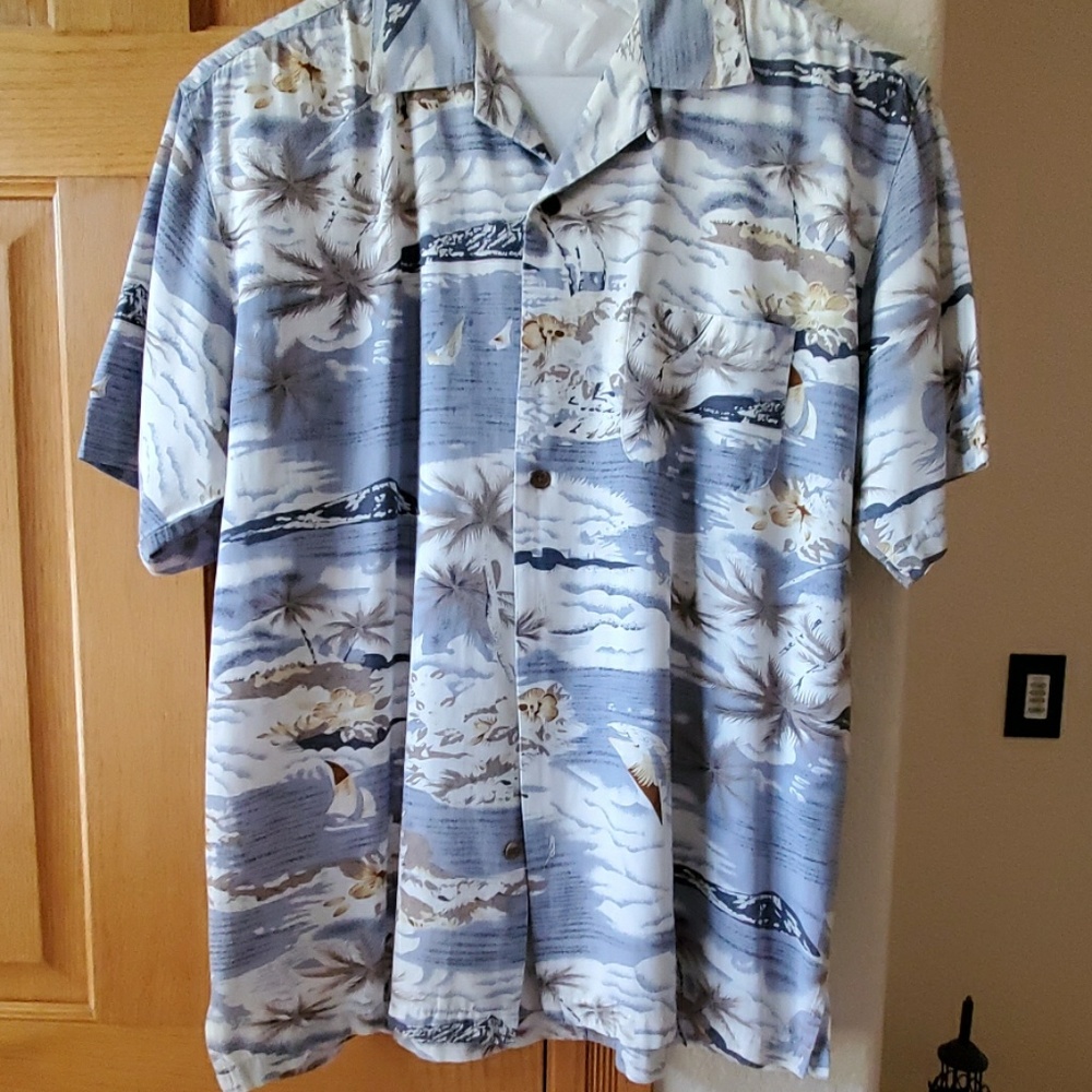 Tropical men's button down shirt
